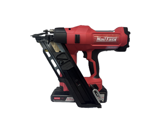 NailTask Cloueuse Professionnelle Sans Fil DCFN110-3490 20V Moteur Brushless 34° Clous 50-90mm Makita Compatible Charpente Ossature Bois